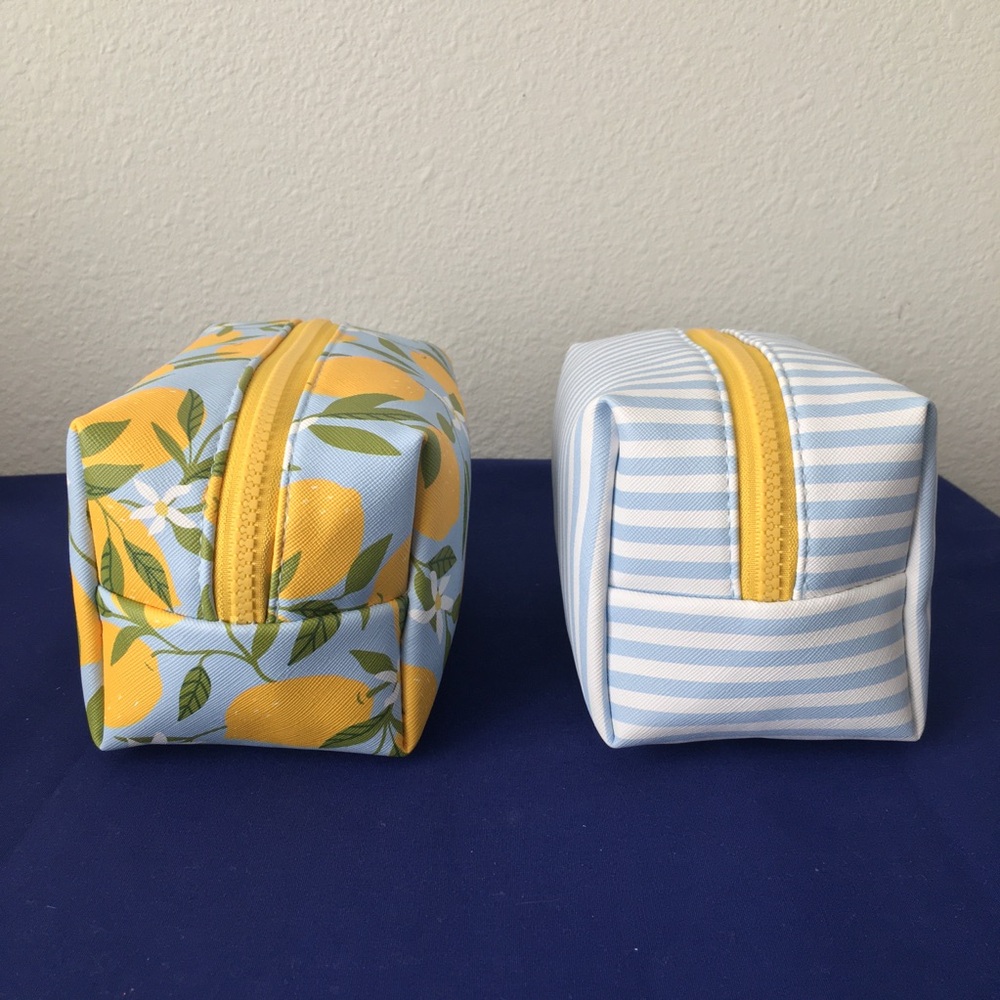 Lemon and Stripe Travel Cosmetic Bag Set - Picture 13 of 16